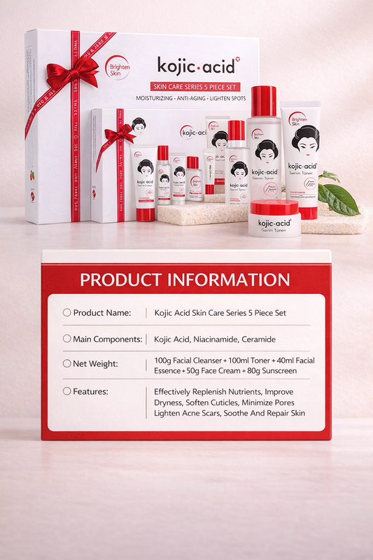 GuanJing Beauty Kojic Acid Skin Care Series 5 Piece Set